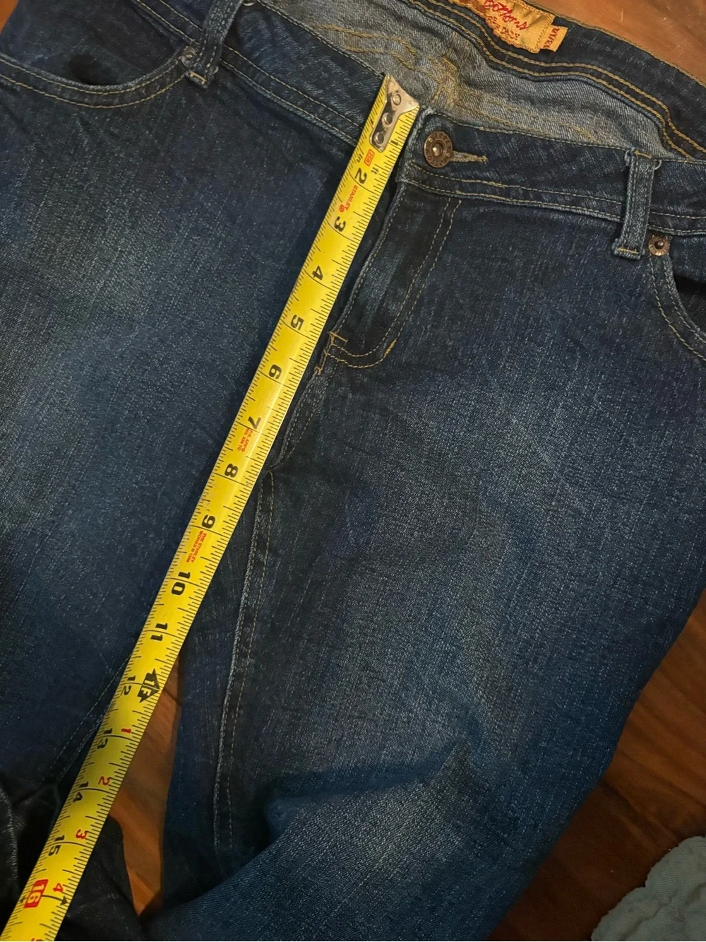 Vintage Apple Bottoms Jeans Size 11/12 Dark Wash Heart Pocket Y2K Bootcut (1353)